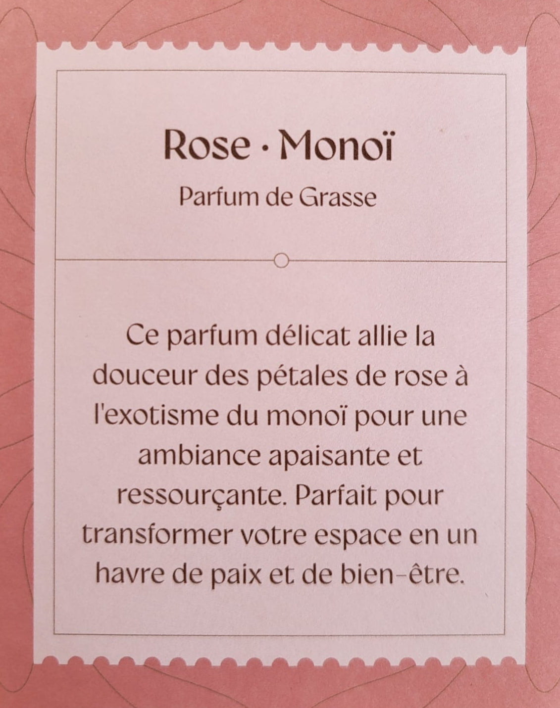 Bougie Rose - Monoï