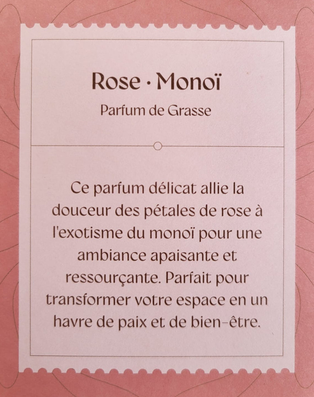 Bougie Rose-Monoï