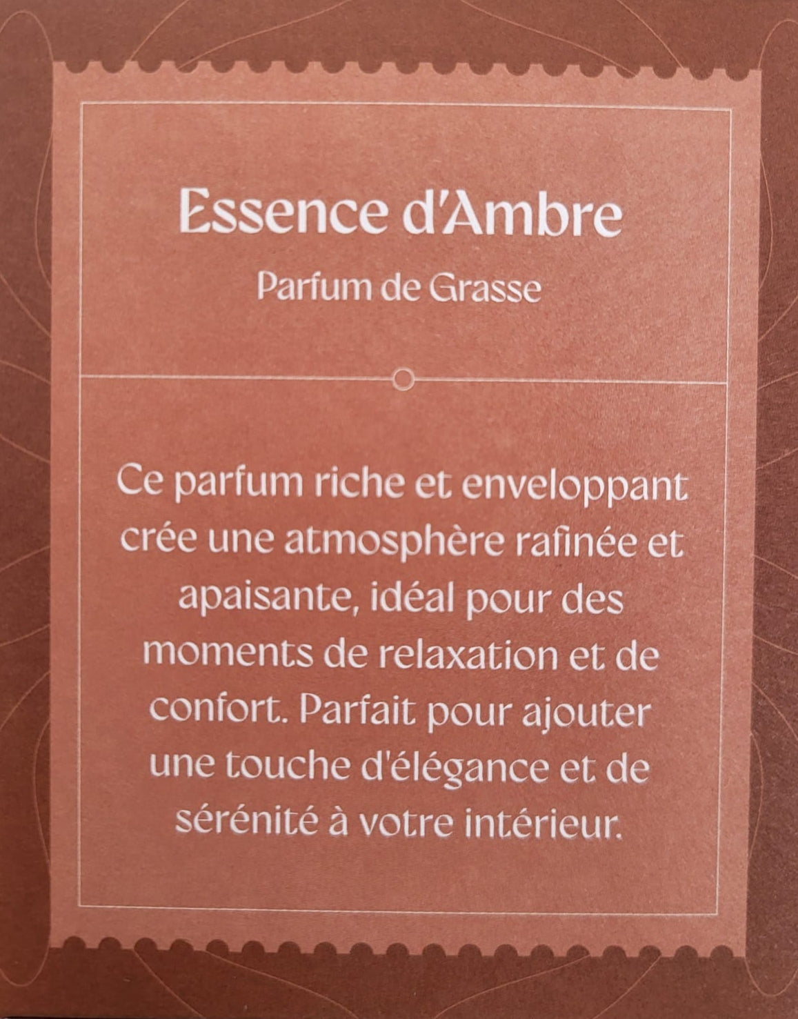 Bougie Essence d'Ambre