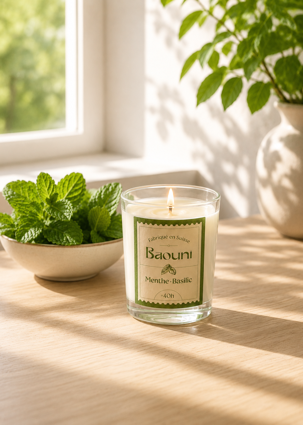 bougie menthe basilic